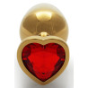 Ouch! Bijou anal Heart Gem S 6 x 2.6 cm Doré-Rouge